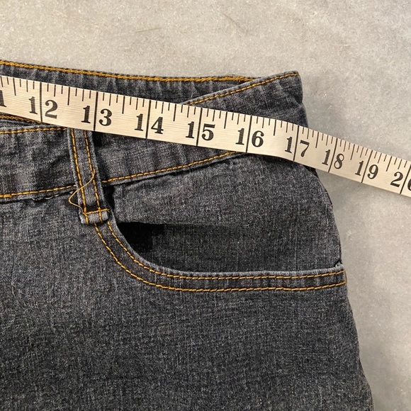 Gazoz Size 16 Embroidered Pocket Zip Up Ramie Cotton Stretch Cropped Jeans - Picture 5 of 11